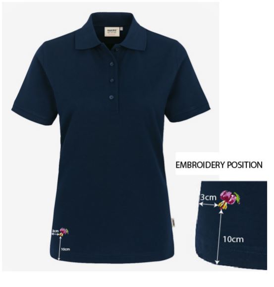 HAK - Polo ladies tinte with flower_BSR