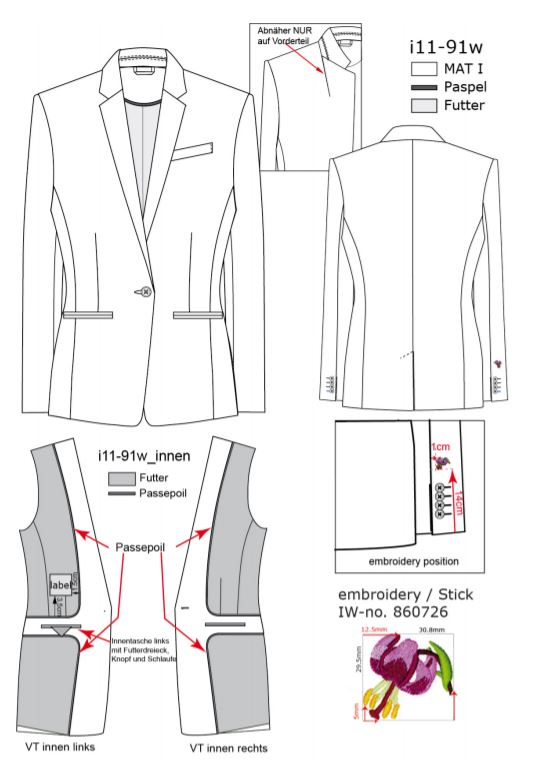 Blazer_front office_grey_flower embroidery_BSR